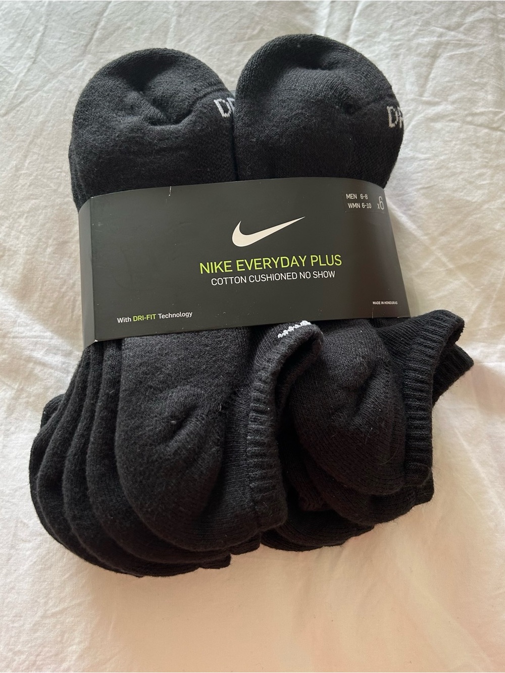Nike Black Everyday Plus Cotton Cushioned Socks (6-Pack)